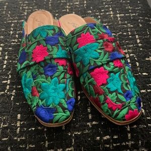 Free People At Ease Brocade Slip On Mule Size 39